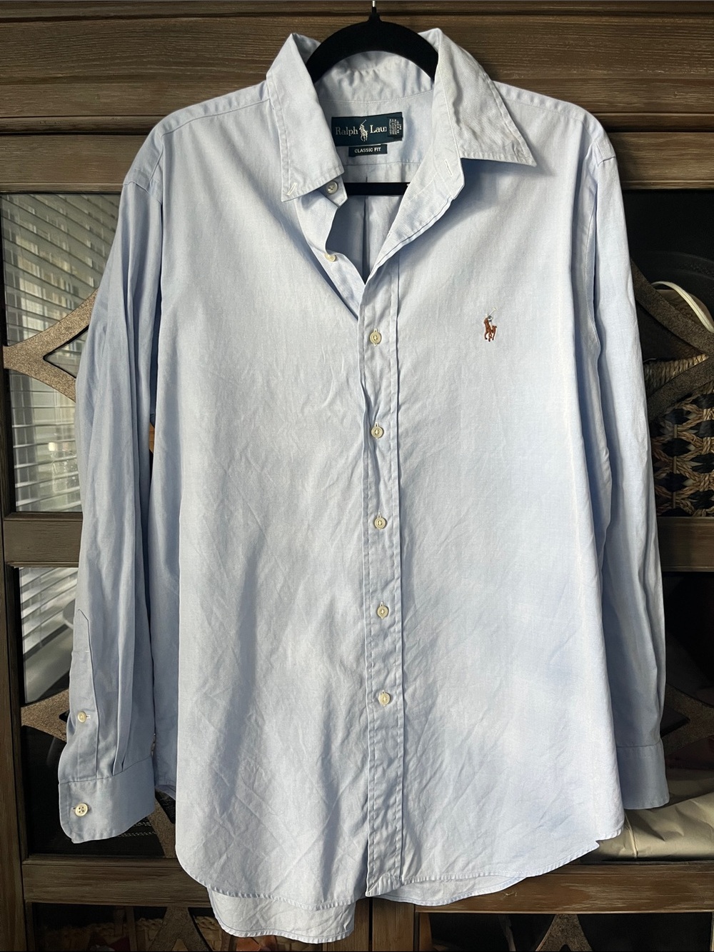 Ralph Lauren Light Blue Classic Button-Down Dress Shirt
